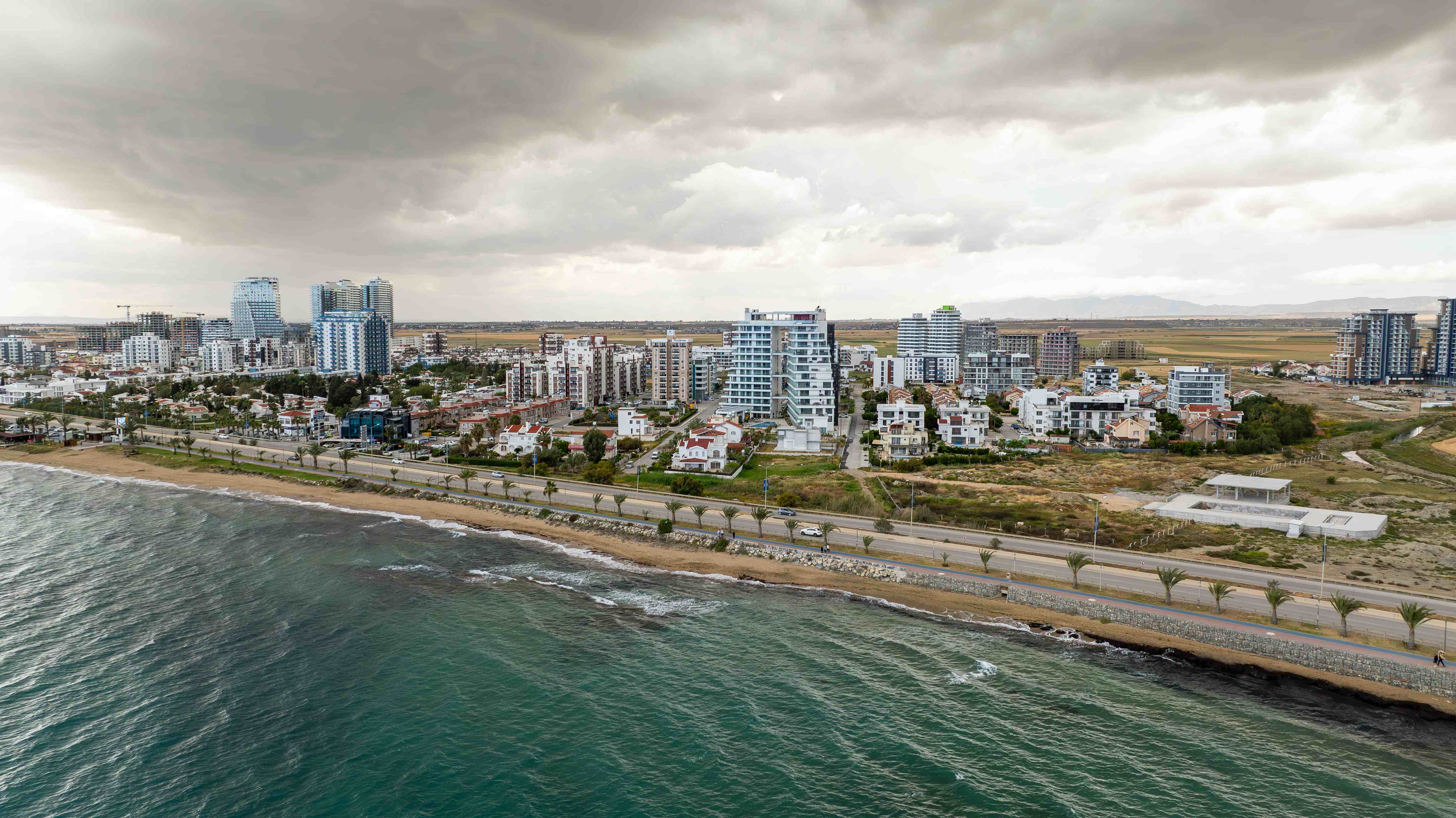 Long Beach Coastline Aerial View